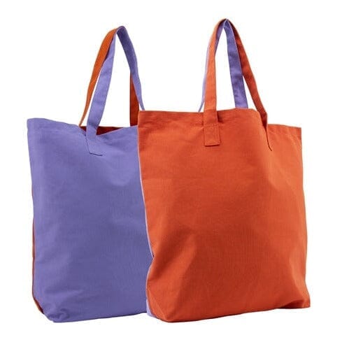 Baumwolltasche "Colorblocking Duo" Tasche Matsch mit Sahne Flieder/Rost 