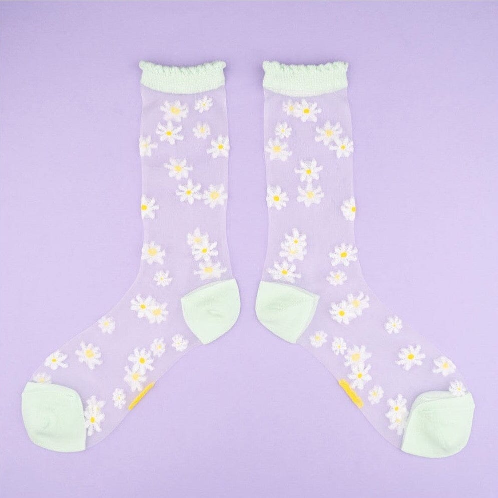 Durchsichtige Socken "Gänseblümchen" Socken Coucou Suzette 