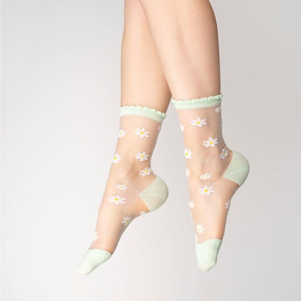 Durchsichtige Socken "Gänseblümchen" Socken Coucou Suzette 