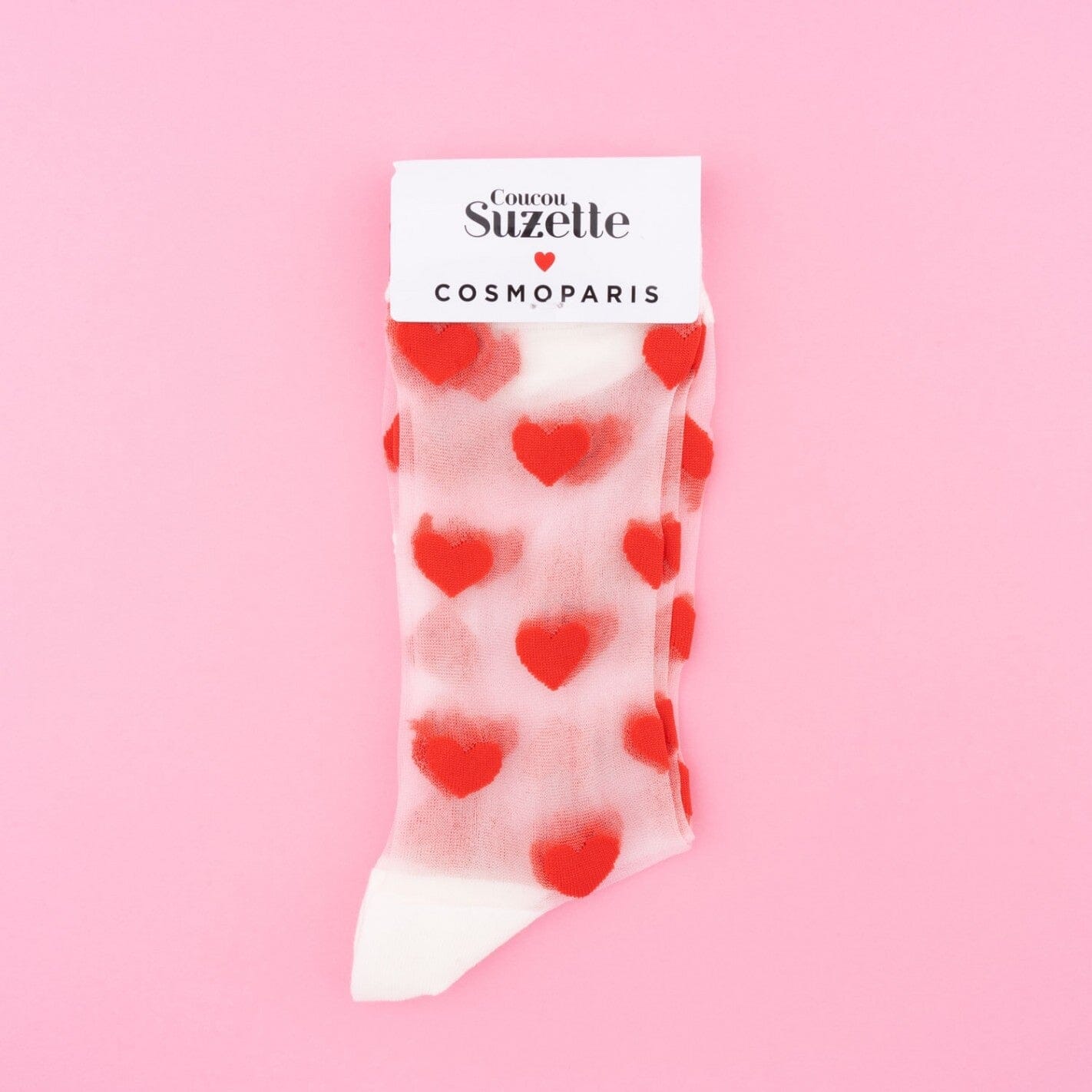Durchsichtige Socken "Herzen" Socken Coucou Suzette 