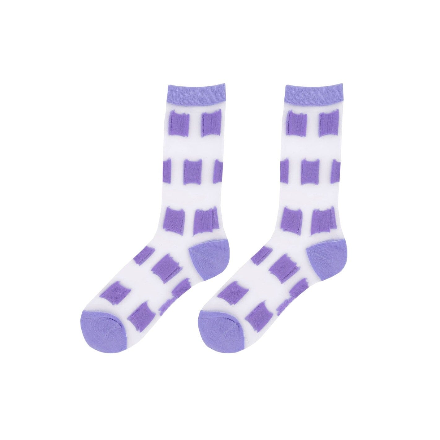 Durchsichtige Socken "Lila Rechteck" Socken Coucou Suzette 