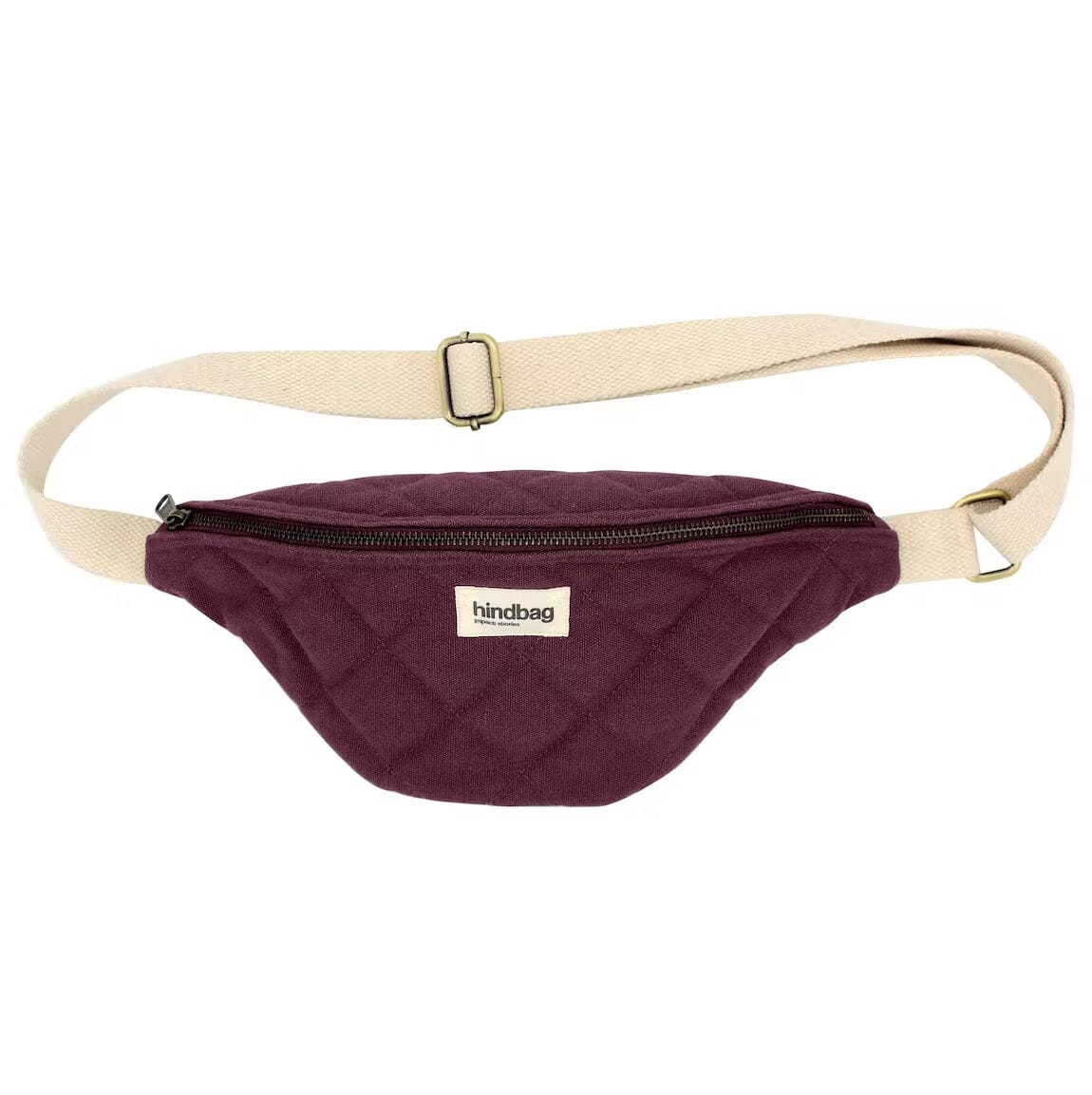 Gesteppte Fanny Pack "Olivia" Bauchtaschen Hindbag Aubergine 