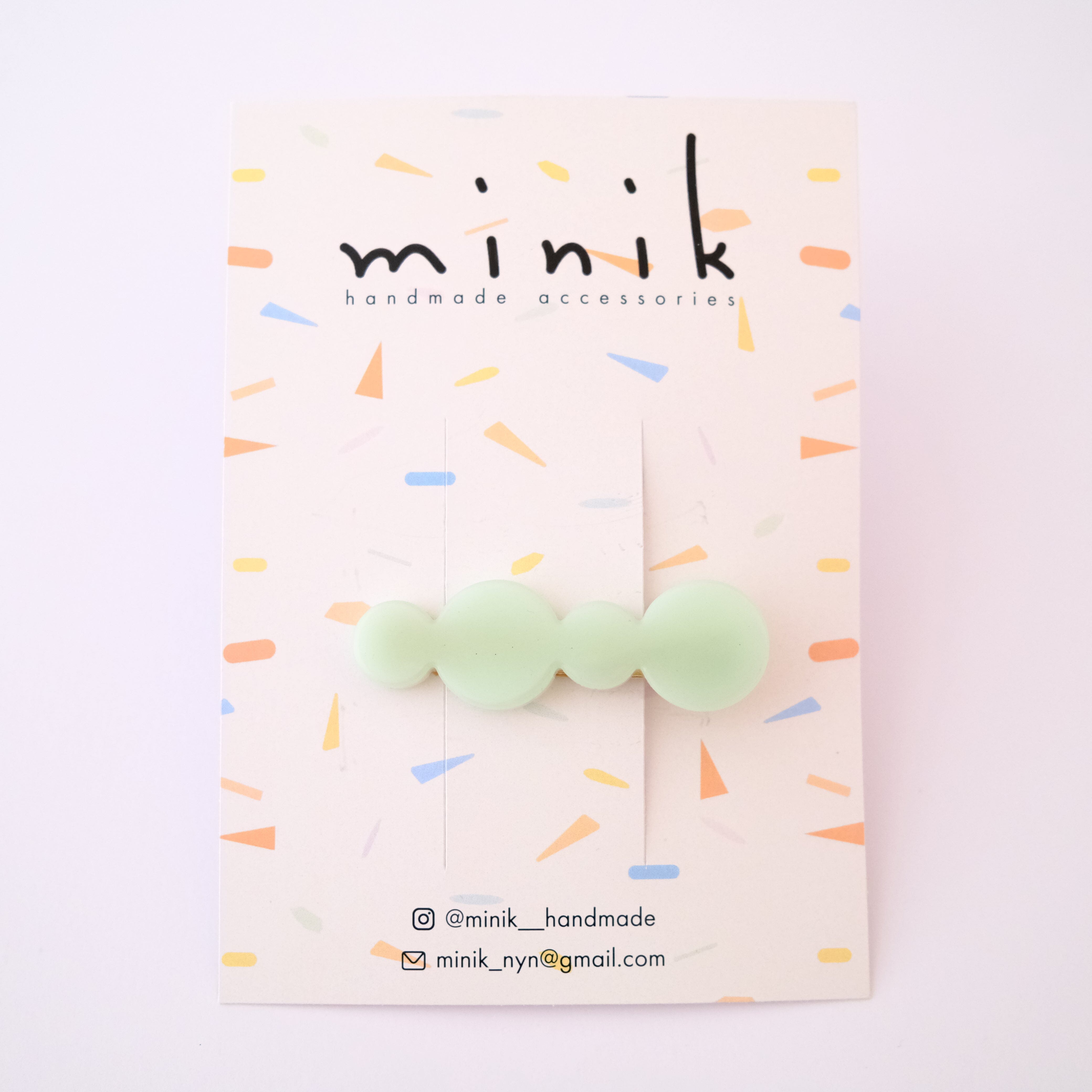 Haarclip Midi "Dots" Haaraccessoires Minik Mint 