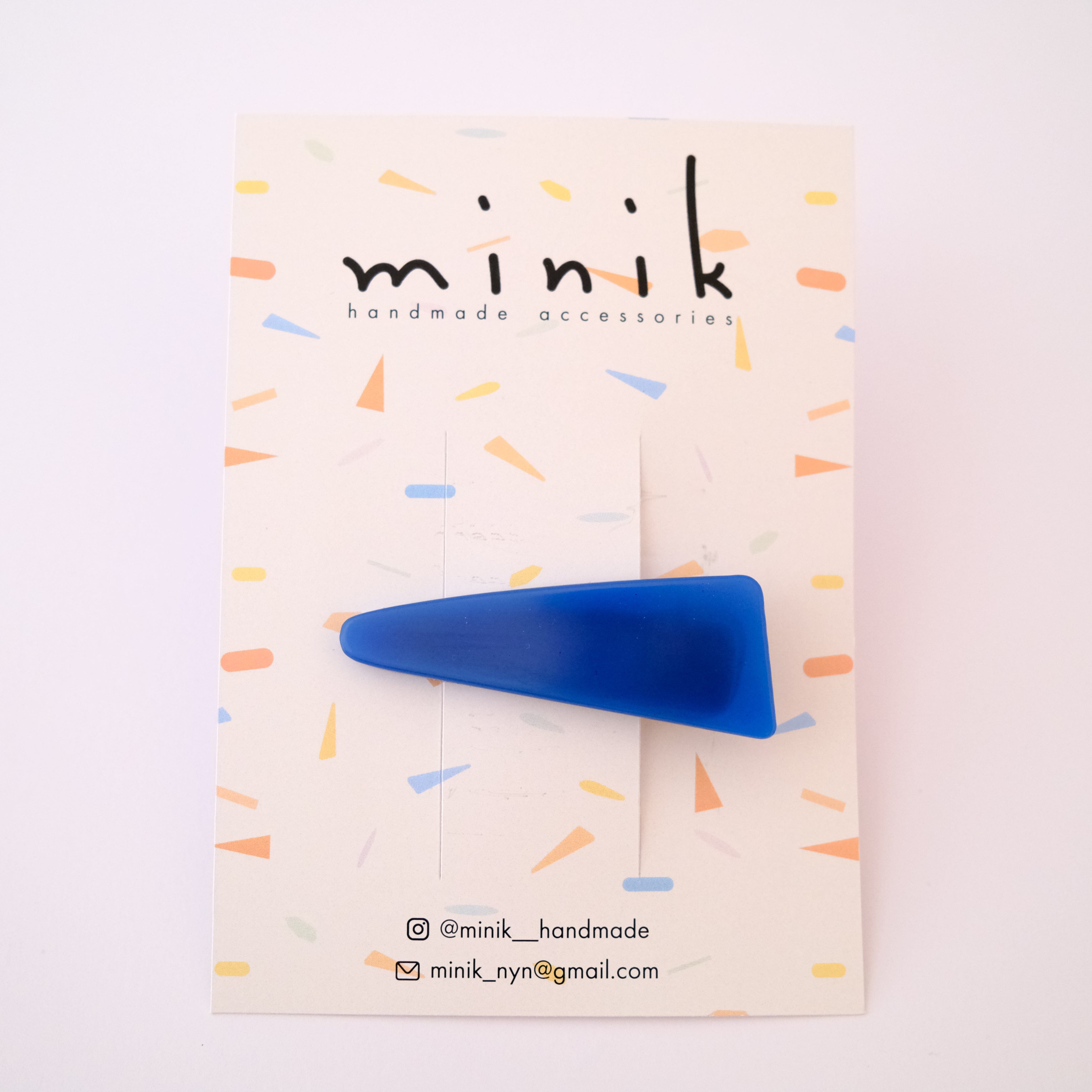 Haarclip Midi "Dreieck organisch" Haaraccessoires Minik Blau 