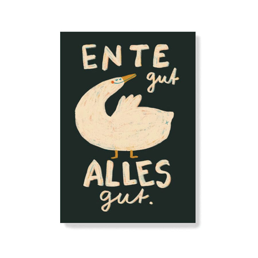 Postkarte "Ente Gut" Postkarte Slinga Illustration 