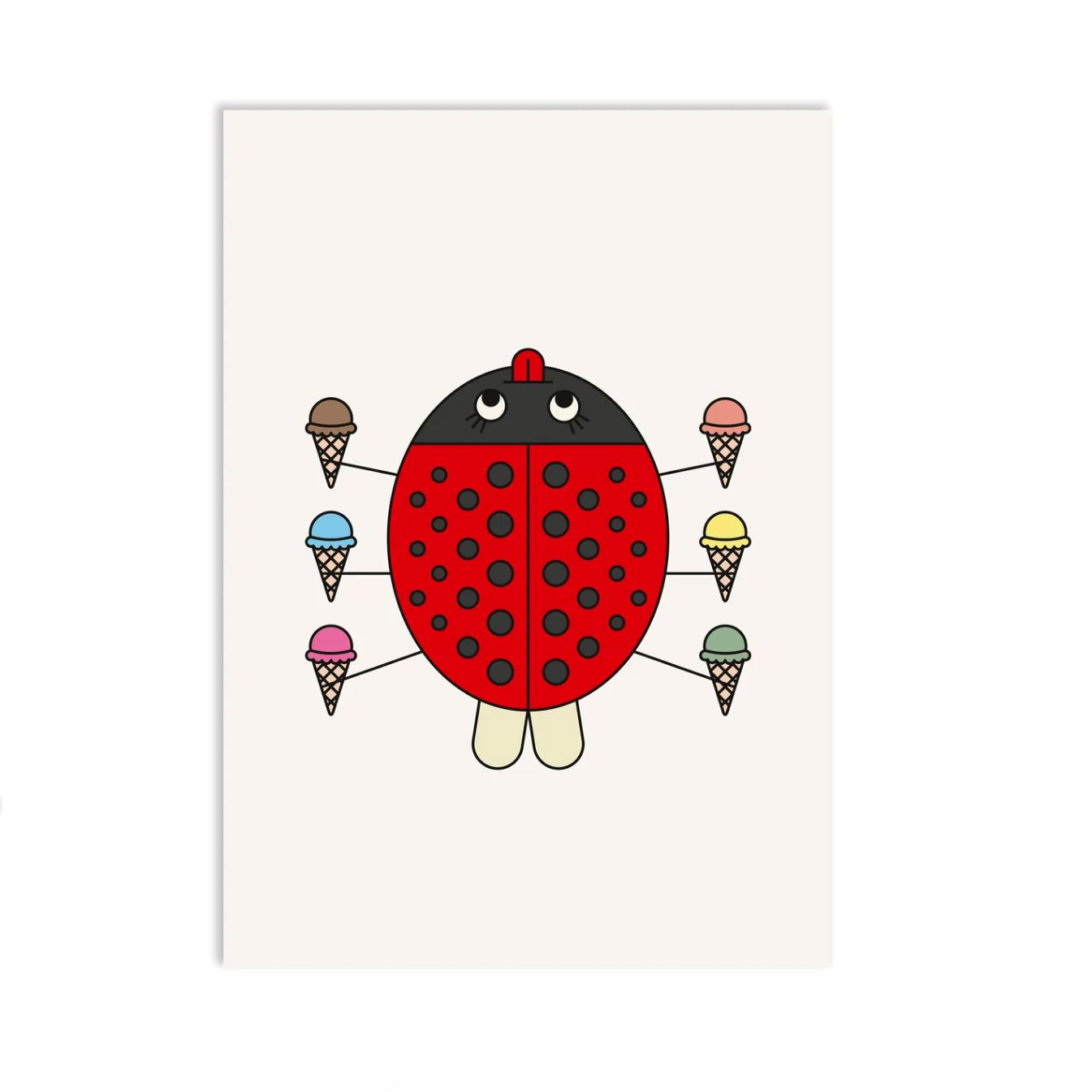 Postkarte "Ladybug" Postkarte Red Fries 