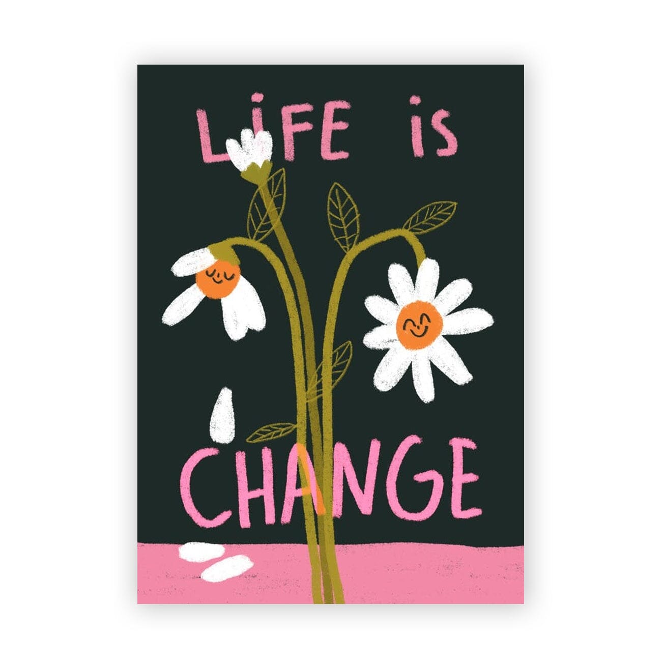 Postkarte "Life Is Change" Postkarte Slinga Illustration 