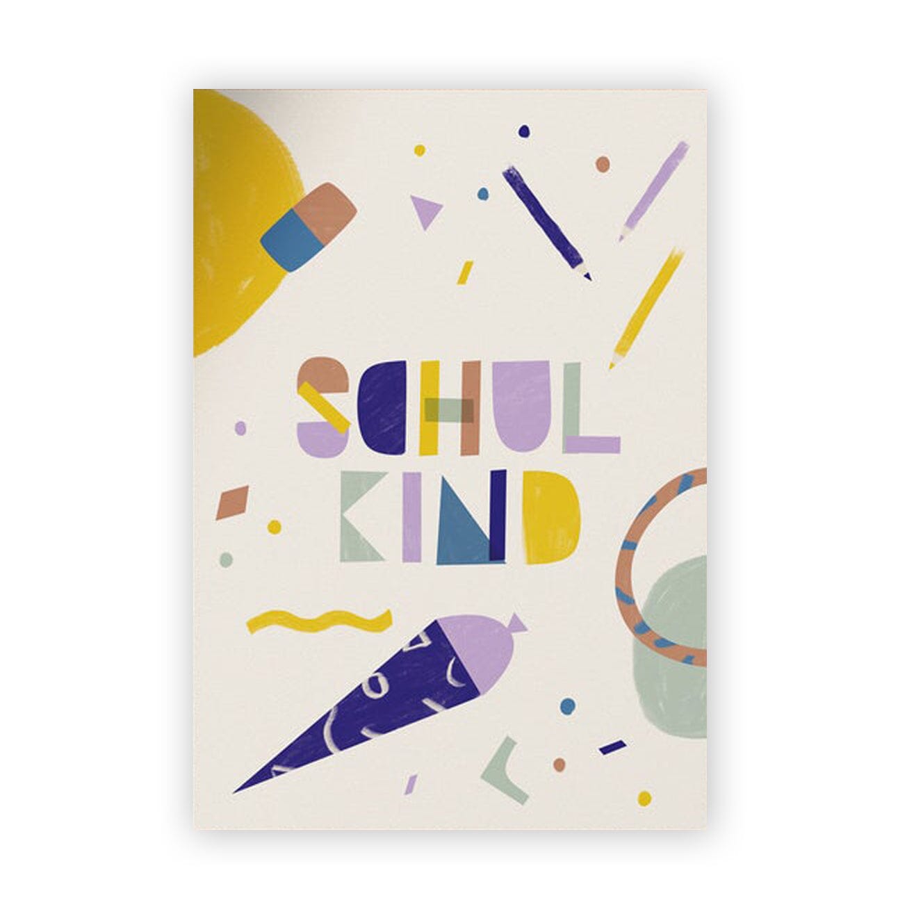 Postkarte "Schulkind" Button Anna Beddig 