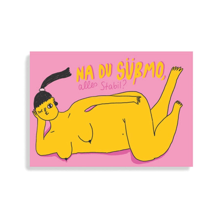 Postkarte "Süßmo" Postkarte Slinga Illustration 