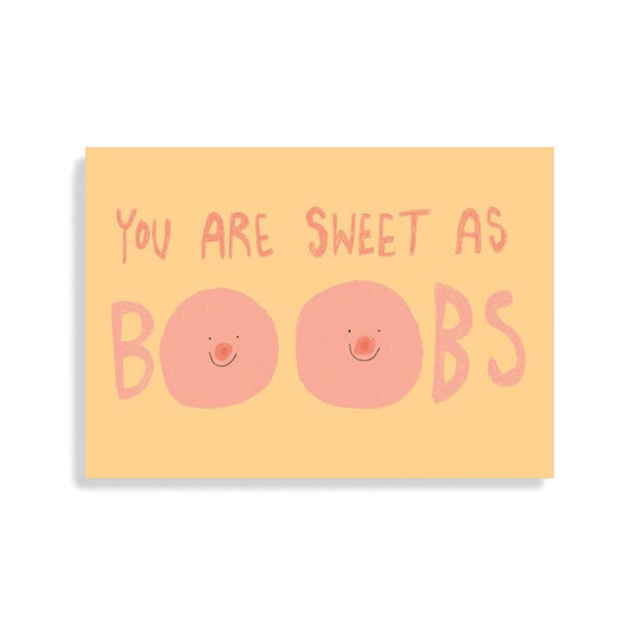 Postkarte "Sweet as Boobs" Postkarte Slinga Illustration 