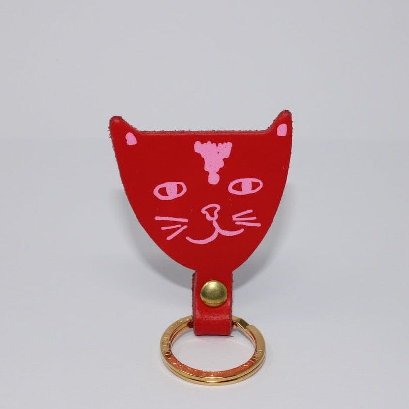 Schlüsselanhänger "Katze" Schlüsselanhänger Ark Colour Design Rot 
