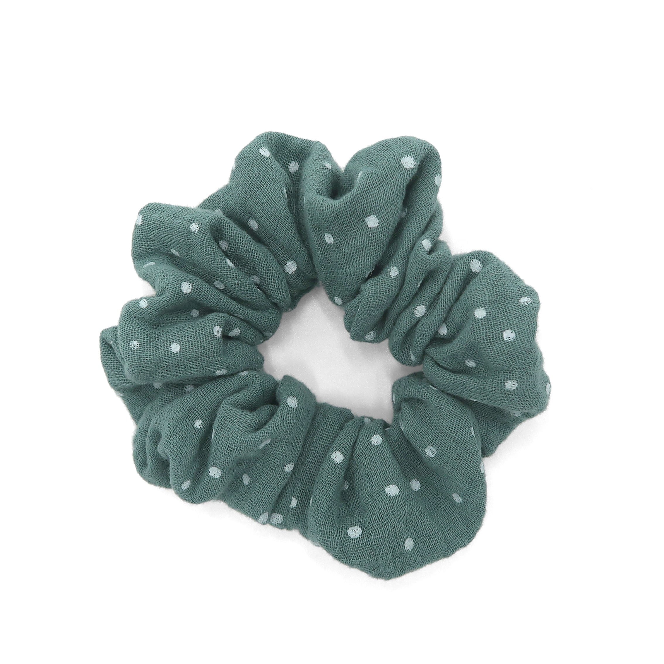 Scrunchie Maxi Scrunchies Matsch mit Sahne Jade getupft 