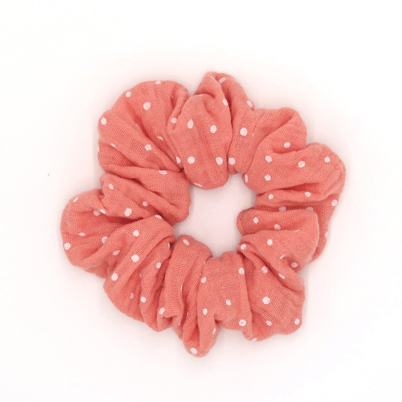 Scrunchie Maxi Scrunchies Matsch mit Sahne Koralle getupft 