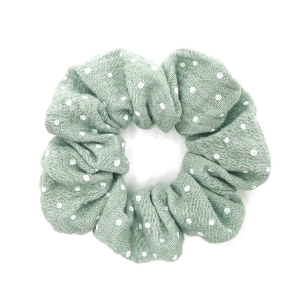 Scrunchie Maxi Scrunchies Matsch mit Sahne Mint getupft 