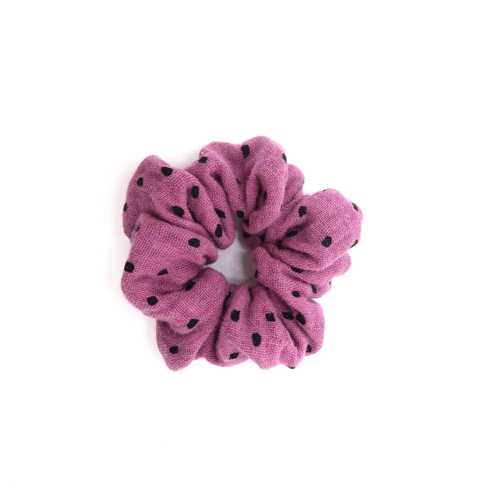 Scrunchie Mini Scrunchies Matsch mit Sahne Aubergine gesprenkelt 